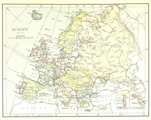 old map of europe